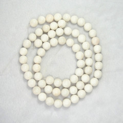 特价天然12MM白石圆珠 1串（33颗）手链项链染色珠胚 白色圆珠