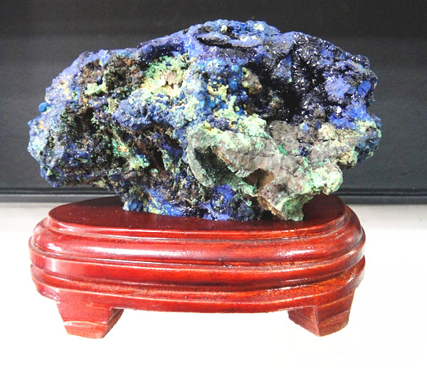 天然蓝铜矿摆件 蓝铜矿/孔雀石共生矿 矿物晶体标本臻品收藏