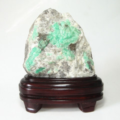 祖母绿矿物晶体 祖母绿矿物晶体标本摆件 鉴赏收藏