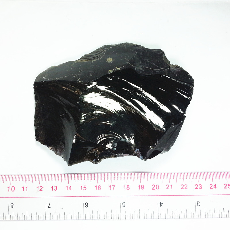 天然黑曜岩 矿物岩石标本 黑曜石教学标本