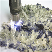 天然水晶簇与紫萤石共生原石原矿矿物晶体标本奇石观赏石收藏佳品